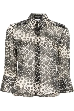 CHANEL Camisa con estampado floral 2010