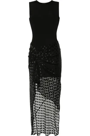 Givenchy Vestido largo drapeado sin mangas