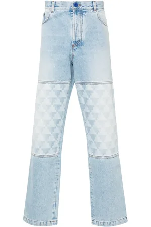 MARCELO BURLON Jeans rectos con cruz estampada