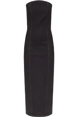 Gestuz Vestido de mezclilla strapless