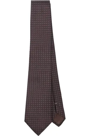 CANALI Corbata de seda con motivo en jacquard
