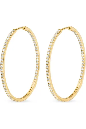 VEYNOU Arracadas Cleo Big en oro amarillo reciclado de 14kt con diamante