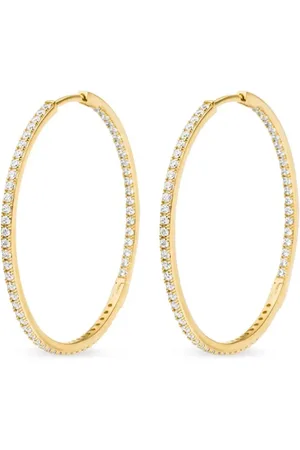 VEYNOU Arracadas Cleo Big en oro amarillo reciclado de 14kt con diamante
