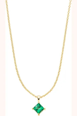 VEYNOU Collar Klara en oro amarillo de 14kt con esmeraldas