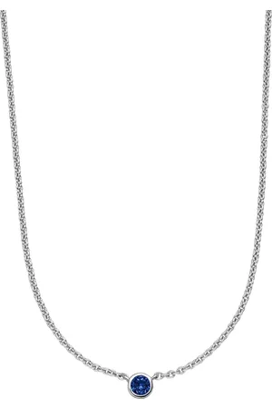 VEYNOU Collar Laya en oro blanco de 14kt con zafiro