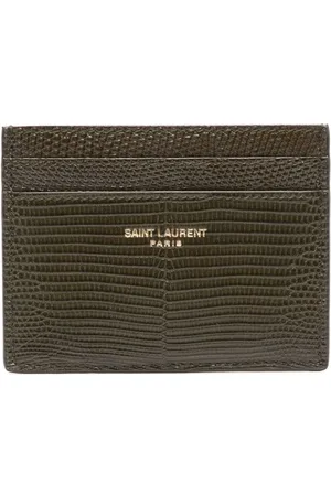 Saint Laurent Tarjetero con logo en relieve
