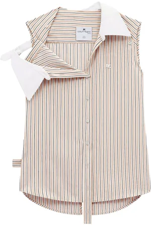 Courrèges Camisa con rayas estampadas