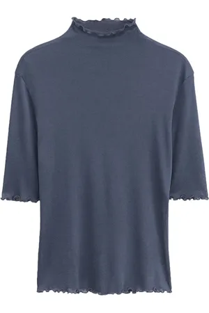 Filippa K Playera con cuello falso y flecos
