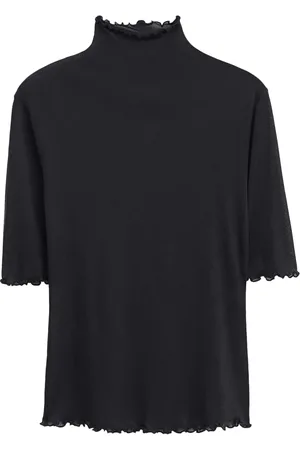 Filippa K Playera con cuello falso y flecos