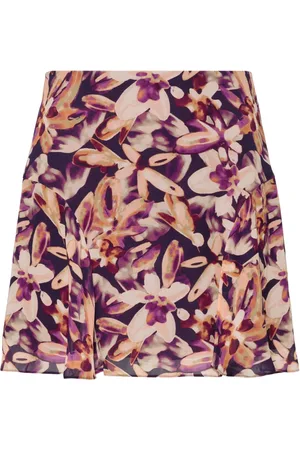 Patrizia Pepe Falda corta de georgette con motivo floral