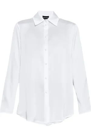 Emporio Armani Camisa satinada con botones en la espalda