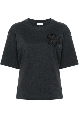 Brunello Cucinelli Playera con detalle de cadena Monili