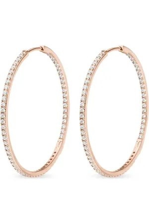 VEYNOU Arracadas Cleo en oro rosa reciclado de 14kt con diamantes