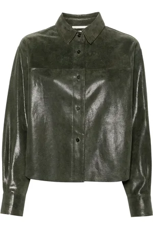 FORTE FORTE Camisa con efecto de piel de lagarto
