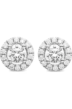 VEYNOU Aretes Camilla en oro blanco de 14kt con diamante