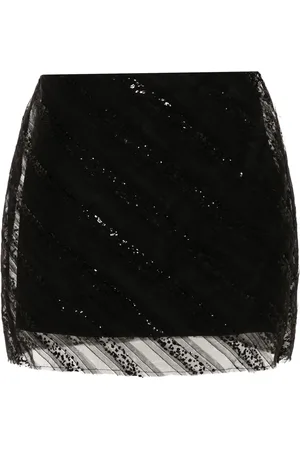 Viktor & Rolf Falda midi con capa de tul