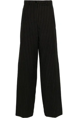 Patrizia Pepe Pantalones rectos con pinzas y estampado de rayas diplomáticas