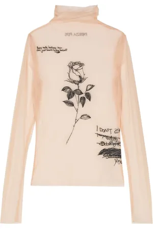 Patrizia Pepe Top de malla con logo bordado