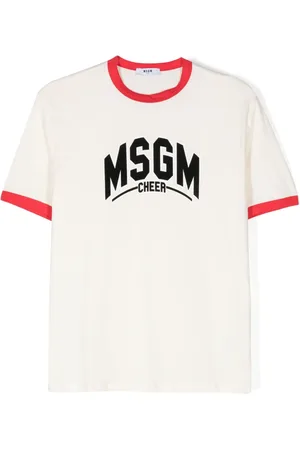 Msgm Playera con logo afelpado