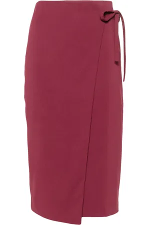 Patrizia Pepe Falda midi con diseño cruzado