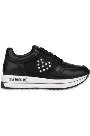 Moschino Tenis con paneles y motivo de corazón