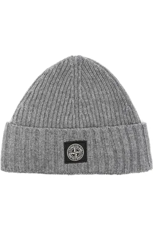 Stone Island Boina de canalé con parche Compass