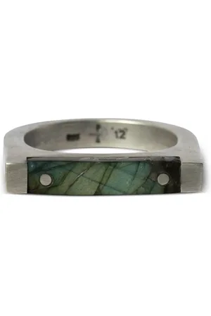 PARTS OF FOUR Anillo Plate Single en plata de ley con labradorita