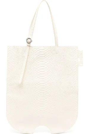 OFF-WHITE Tote con efecto de piel de serpiente