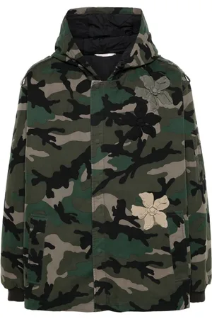 VALENTINO GARAVANI Chamarra con capucha y estampado militar