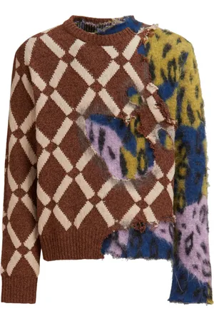 Marni Suéter con diseño color block y efecto envejecido