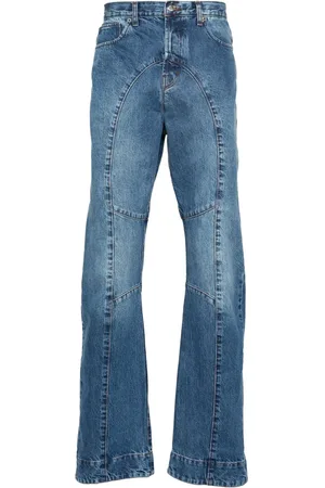 Edward Cuming Jeans rectos con detalle de costuras