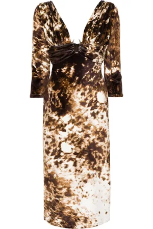 Roberto Cavalli Vestido midi de velour