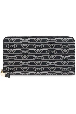 Emporio Armani Cartera con cierre y estampado en jacquard
