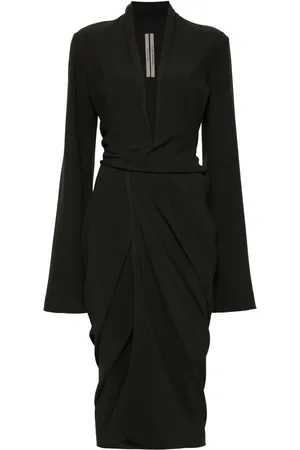 Rick Owens Vestido cruzado con moño