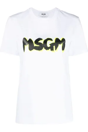 Msgm Playera con logo estampado
