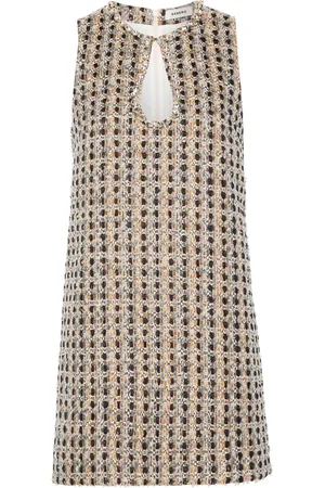 Sandro Vestido corto de tweed con detalle de gemas