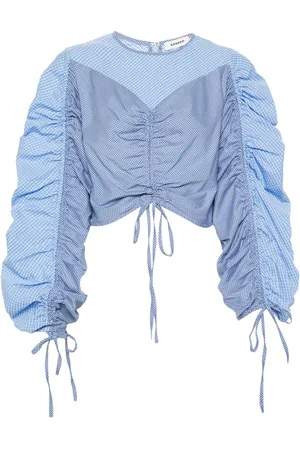 Sandro Blusa con motivo de cuadros y cordones