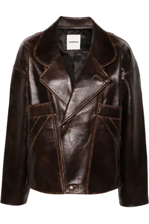 Sandro Chamarra oversize de cuero