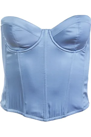 FLEUR DU MAL Top estilo bustier de seda Hamptons