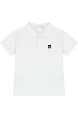 Calvin Klein Playera tipo polo con parche del logo