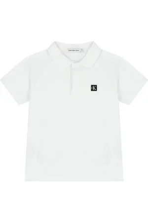Calvin Klein Playera tipo polo con parche del logo