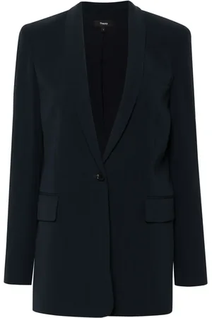 THEORY Blazer plisado con botones
