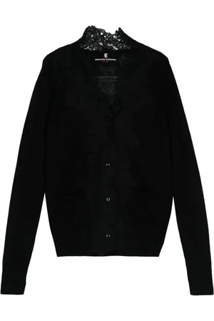 ERMANNO SCERVINO Cárdigan con botones y aplique de encaje