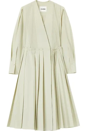 Jil Sander Vestido con detalle plisado