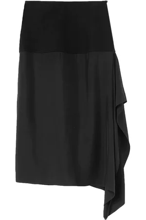 Jil Sander Falda midi con diseño drapeado