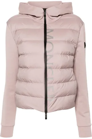 Moncler Chamarra capitonada con capucha y logo estampado