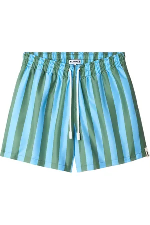 SUNNEI Shorts de playa con rayas estampadas