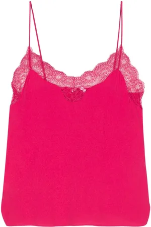 Patrizia Pepe Camiseta de crepé con encaje