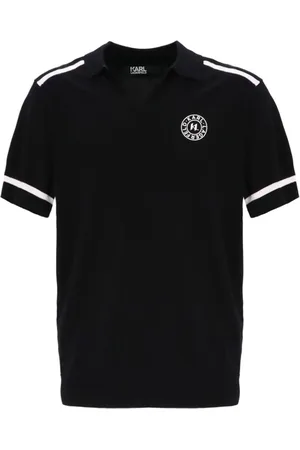 Karl Lagerfeld Playera tipo polo con parche del logo