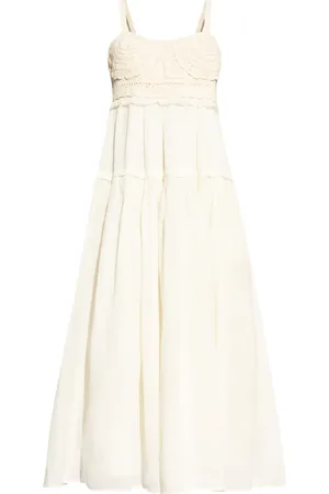 ULLA JOHNSON Vestido midi con paneles